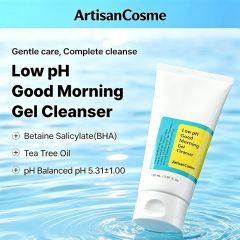 Custom Logo 5.07 Fl oz Low pH BHA Morning Gel Cleanser pH Balancing Gentle Wash for Sensitive Skin
