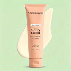 Custom Logo 5.3 oz Castor & Coconut Oil Air Dry Smoothing Cream Weightless Anti-Frizz Styling Cream