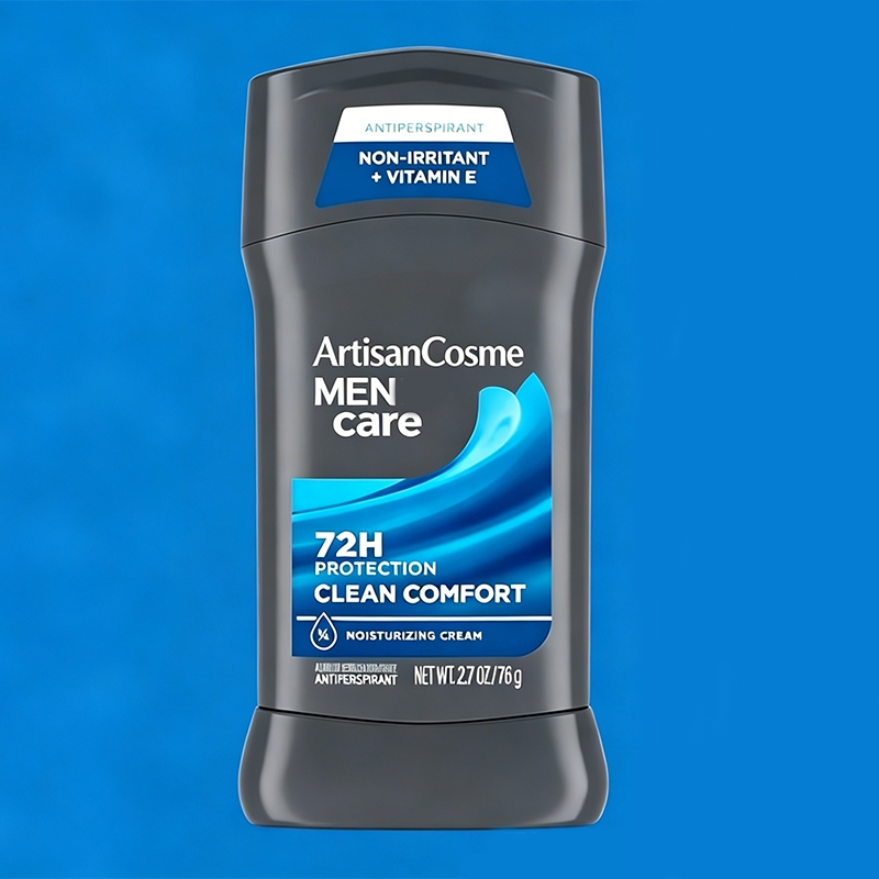 Custom Logo 2.7 oz Men Clean Comfort Antiperspirant Deodorant Stick 72H Sweat & Odor Protection with Moisturizing Cream