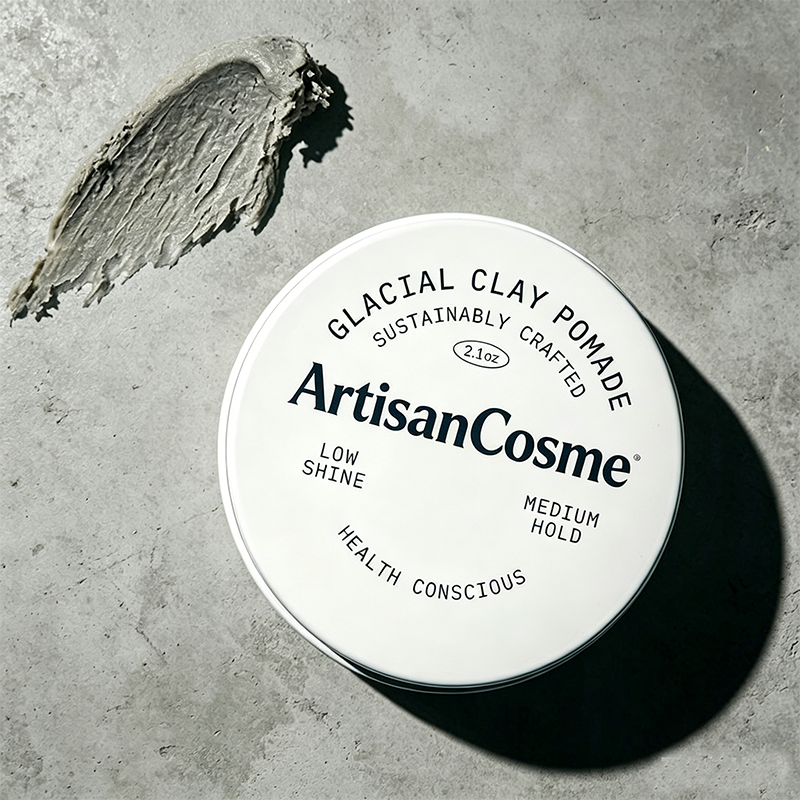 Custom Logo All Natural Organic Medium Hold Low Shine Hair Clay Pomade for Men & Women