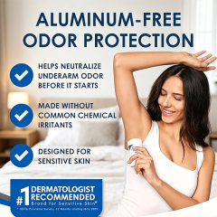 Custom Logo 2 oz Aluminum-Free Unscented Gel Deodorant for Sensitive Skin