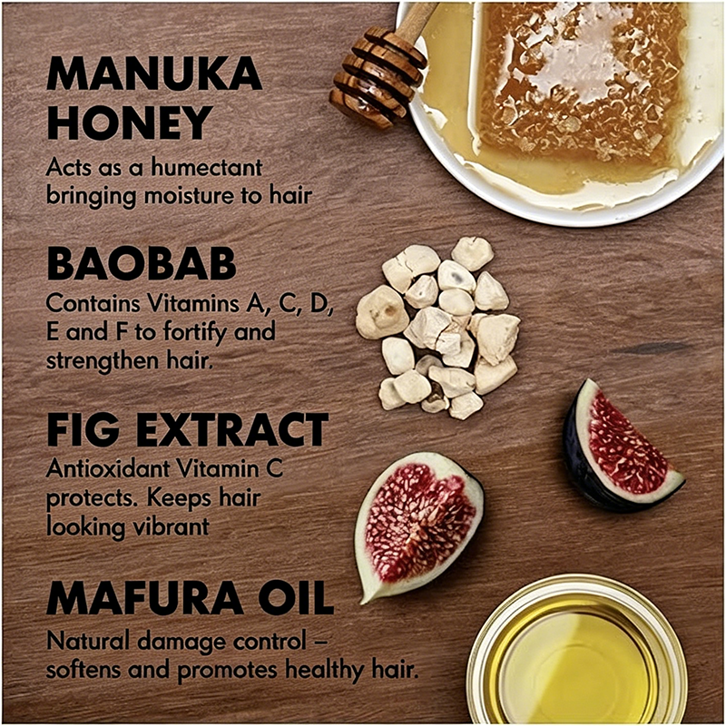 Custom Logo 11.5oz Honey & Mafura Oil Deep Conditioning Mask Intensive Hydration Treatment for Dry Damaged Hair