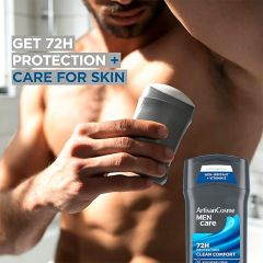 Custom Logo 2.7 oz Men Clean Comfort Antiperspirant Deodorant Stick 72H Sweat & Odor Protection with Moisturizing Cream