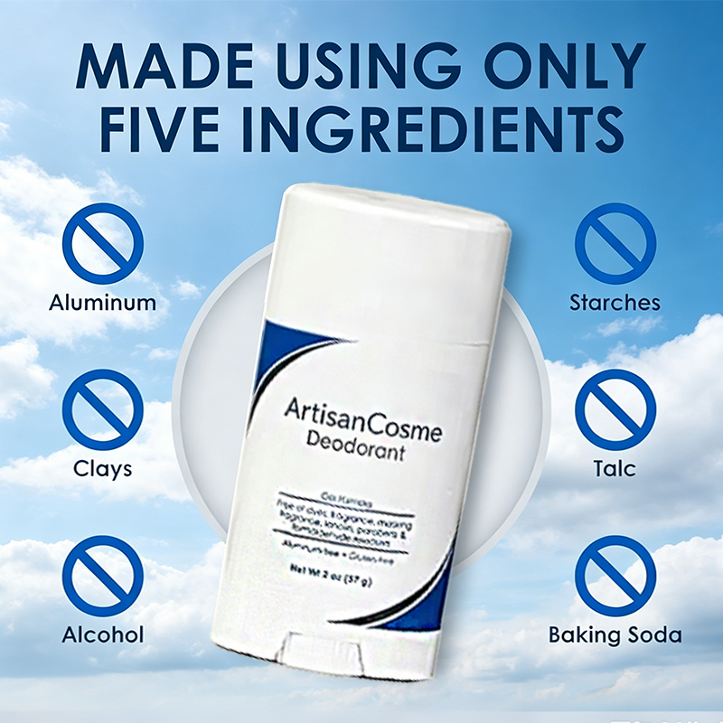 Custom Logo 2 oz Aluminum-Free Unscented Gel Deodorant for Sensitive Skin
