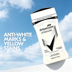 Custom Logo 2.7 oz Men UltraClear Antiperspirant Deodorant, 72H Sweat & Odor Control with MotionSense Technology
