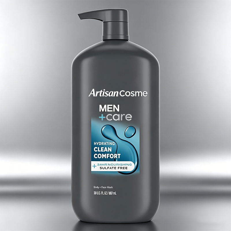 Custom Logo 30 oz Men+Care Clean Comfort Hydrating Body & Face Wash, 24 Hour Nourishing for Men