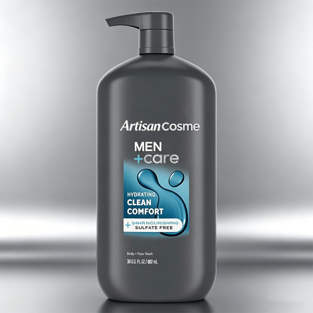 Custom Logo 30 oz Men+Care Clean Comfort Hydrating Body & Face Wash, 24 Hour Nourishing for Men