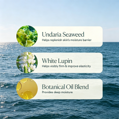 Custom Logo 5 oz Undaria Algae Firming Body Oil, Lightweight Non-Greasy Moisturizer Vegan Cruelty-Free