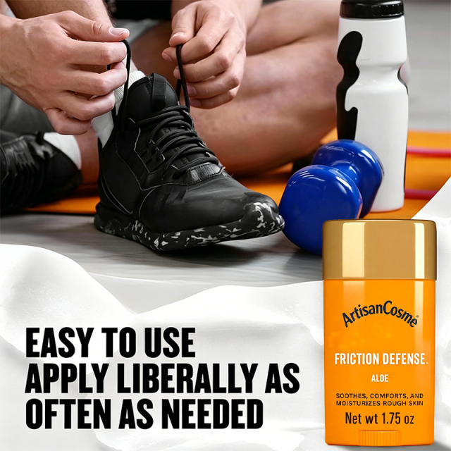 Custom Logo 1.75 oz Aloe Infused Anti-Chafing Friction Defense Stick Soothes & Moisturizes Irritated Skin