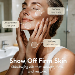 Custom Logo Silk Firming Anti-Aging Body Oil Scented Organic Moisturizer for Crepey Skin