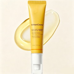 Custom Logo Kojic Acid & Turmeric Brightening Eye Serum, Infused Vitamin C, Retinol & Caffeine, Under Eye Gel