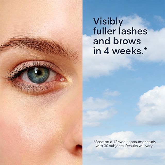 Custom Logo 3mL Advanced Eyelash & Eyebrow Growth Serum, Lash & Brow Enhancer for Thicker Longer Luscious Lashes