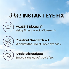 CustomLogo Instant Lift Under Eye Gel, Reduces Puffiness, Bags, Wrinkles, Fine Lines & Dark Circles, Anti-Aging Brightener for Men & Women