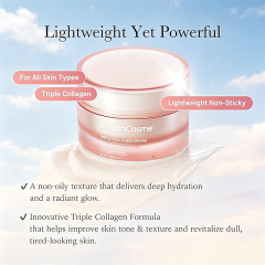 Custom Logo 1.69 oz Triple Collagen Firming Moisturizer Cream with Hyaluronic Acid, Elastin & Shea Butter, Anti-Wrinkle Hydrating Cream to Boost Skin Elasticity