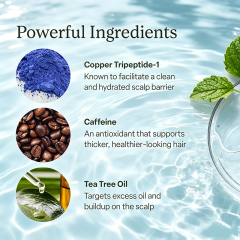 Custom Logo Clinically Tested Scalp Serum with Caffeine, Rosemary Oil & Amino Acids for Thinning Hair, Non-Greasy Formula Balances Scalp & Reduces Buildup