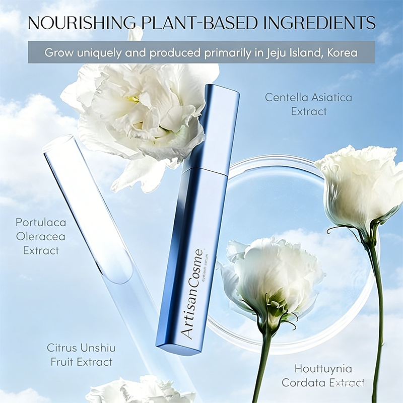 Custom Logo 6ml Eyelash & Eyebrow Growth Serum with Biotin & Korean Multi Peptides, Natural Extracts for Fuller Longer Lashes, 6 Month Supply for Men & Women