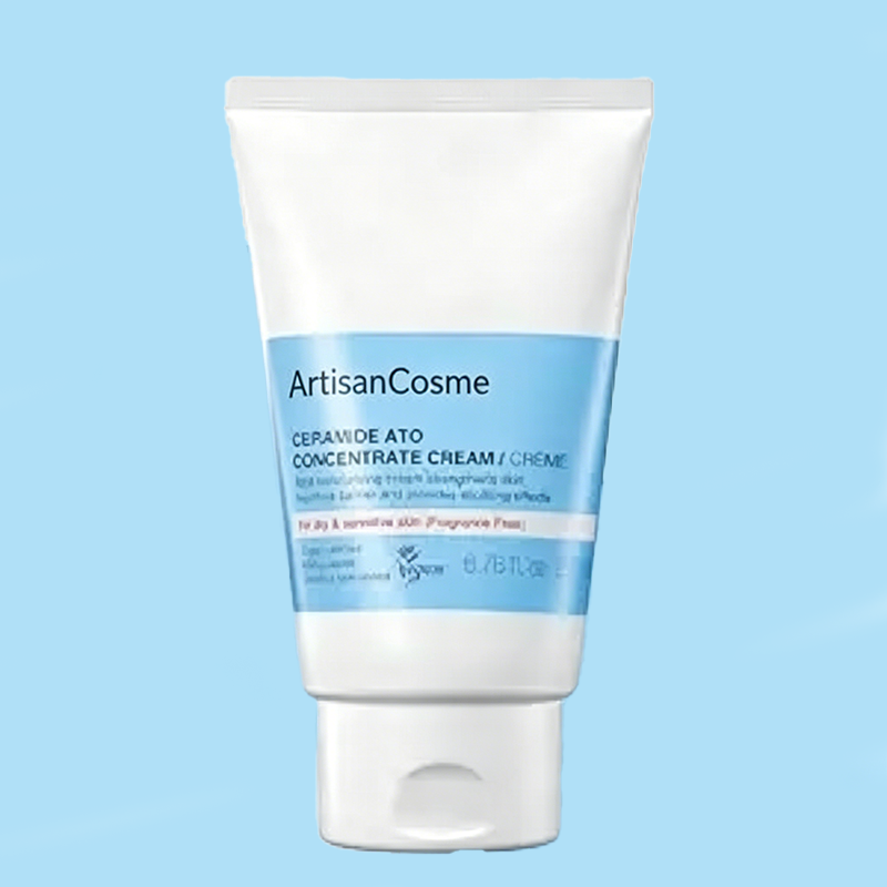 Custom Logo 6.76 fl.oz Ceramide Ato Concentrate Cream, Vegan Barrier Repair Moisturizer for Dry Sensitive Skin, 100hr Hydration for Face, Body & Infants