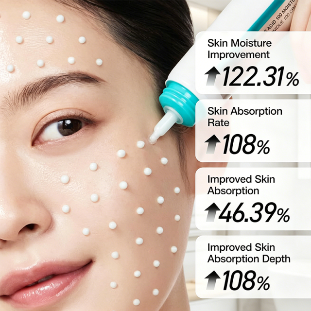 Custom Logo Hyaluronic Acid 100 Moisturizing Cream, Lightweight Non-Greasy Facial Moisturizer with Salmon DNA for Glass Skin