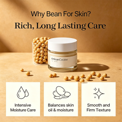 Custom Logo 50ml 1.69 fl.oz Fermented Soybean Bean Deep Moisturizer Cream, Lightweight Non-Sticky Hydrating Smoothing Facial Lotion