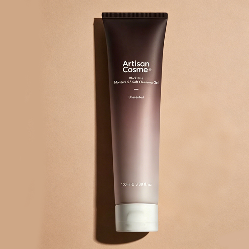 Custom Logo 3.4 fl.oz Black Rice pH 5.5 Soft Cleansing Gel, Soap-Free Gentle Daily Face Wash, Moisture Balancing Vegan Cruelty-Free Cleanser for Sensitive Skin