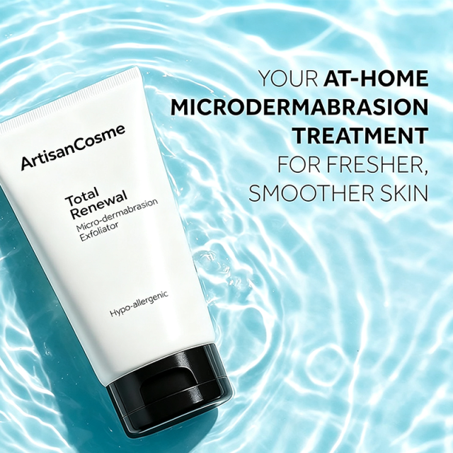 Custom Logo 2.5 Oz Microdermabrasion Total Renewal Face Scrub, Gentle Exfoliating Wash Dark Spot Corrector for Sensitive Skin, Smooth Fine Lines & Even Skin Tone