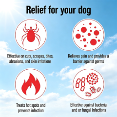Custom Logo 2‑Ounce 3‑Way Dog Wound Care Ointment, Pain Relief & Infection Prevention for Dog Cuts, Scrapes, Bites and Injuries