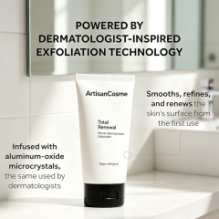 Custom Logo 2.5 Oz Microdermabrasion Total Renewal Face Scrub, Gentle Exfoliating Wash Dark Spot Corrector for Sensitive Skin, Smooth Fine Lines & Even Skin Tone