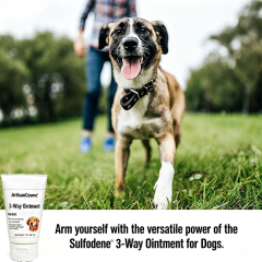 Custom Logo 2‑Ounce 3‑Way Dog Wound Care Ointment, Pain Relief & Infection Prevention for Dog Cuts, Scrapes, Bites and Injuries