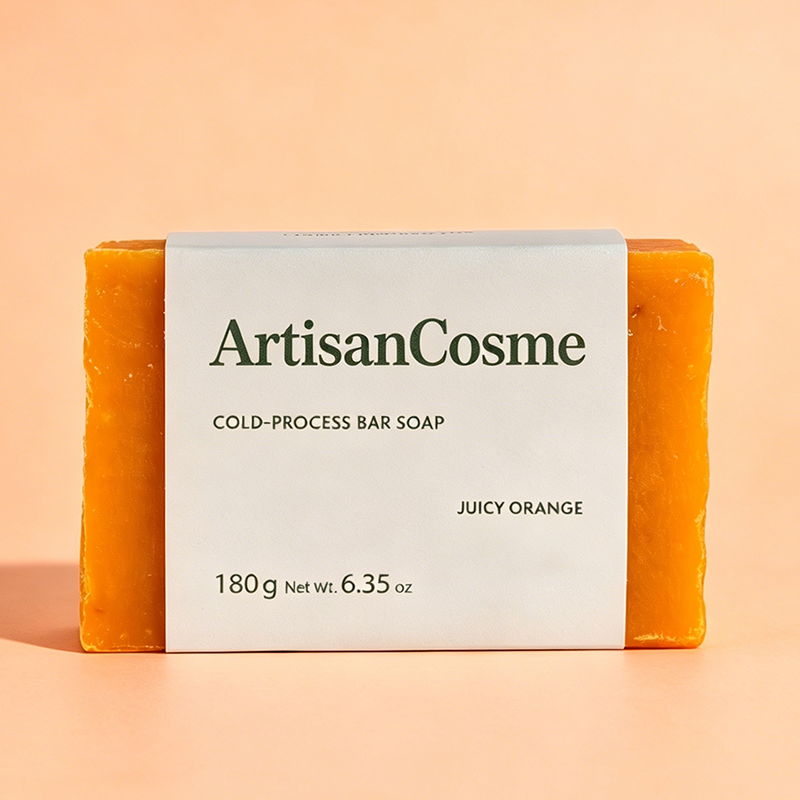 Customized Formula Refreshing & Whiting Bar Soap with Shea Butter, Rich Vitamin C Orange Citrus‑Scented Soap for Face Body Hands Cleansing
