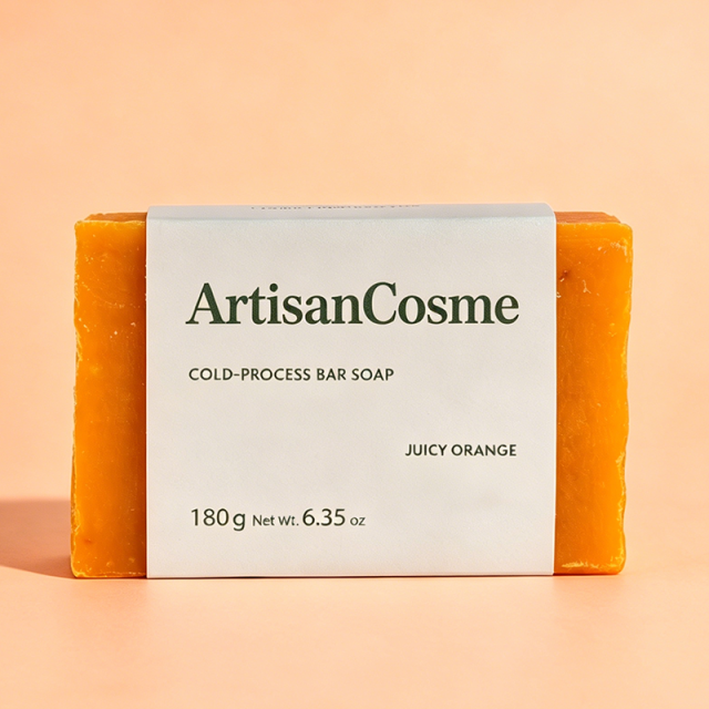 Customized Formula Refreshing & Whiting Bar Soap with Shea Butter, Rich Vitamin C Orange Citrus‑Scented Soap for Face Body Hands Cleansing