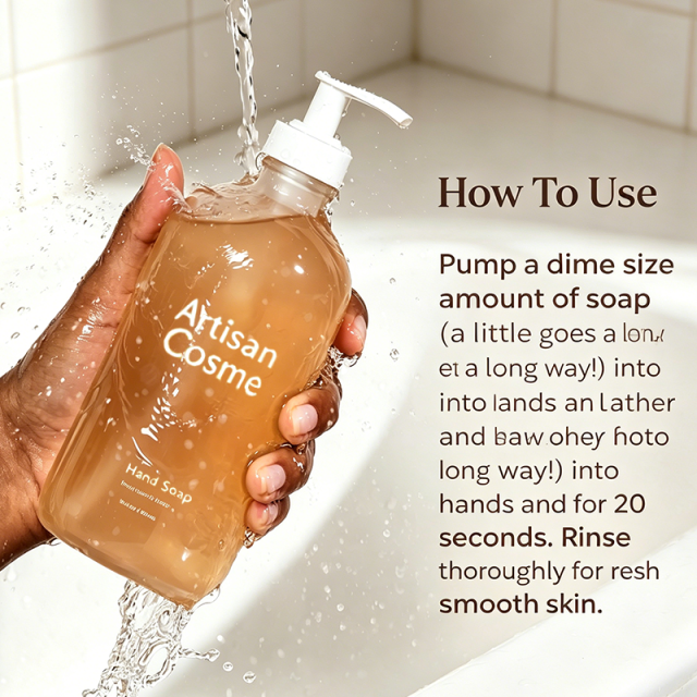 Custom Logo Refreshing Gel Hand Soap, Gentle Cleansing Liquid Hand Wash for Daily Household Use