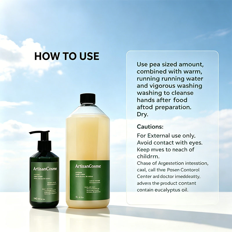 Custom Natural Kitchen Hand Wash With Essential Oils, Deep‑Cleaning Hand Soap to Remove Cooking Grease& Food Odors
