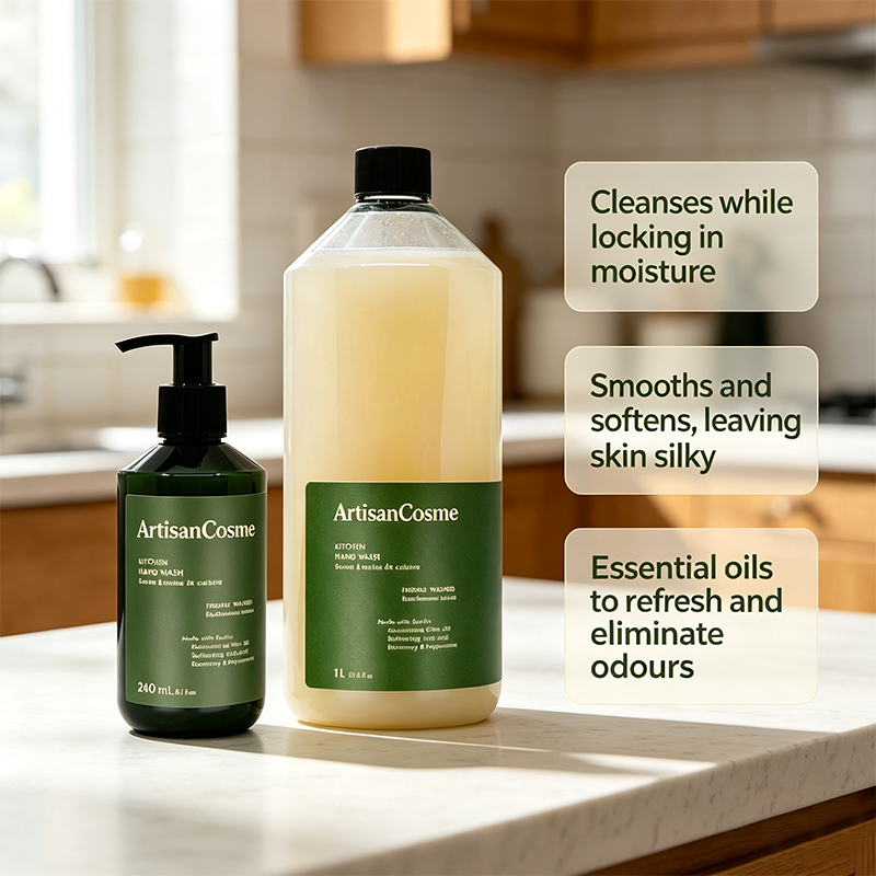 Custom Natural Kitchen Hand Wash With Essential Oils, Deep‑Cleaning Hand Soap to Remove Cooking Grease& Food Odors