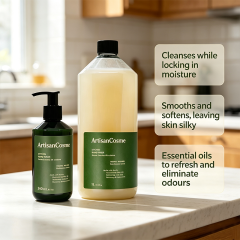 Custom Natural Kitchen Hand Wash With Essential Oils, Deep‑Cleaning Hand Soap to Remove Cooking Grease& Food Odors