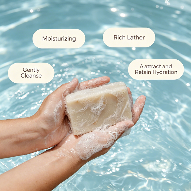 Custom Logo Honey Oats & Cocoa Bar Soap, Gentle Nourishing Cleanser for Face and Body