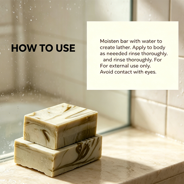 Private Label Natural Cold Process Bar Soap with Aloe, Rosemary, Hydrates & Soothes Skin, Fresh Fragrance