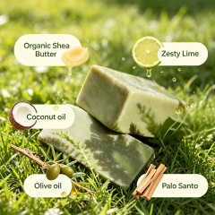 GMP Facility Soap Manufacturer Cold Process PH Balanced Bar Soap with Olive Oil, Coconut Oil, Plant Extracts for Face and Body Cleansing