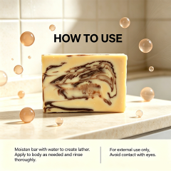 Custom Manufacturing Cinnamon & Sweet Orange Bar Soap, Nourishing Cleansing Bar for Face and Body