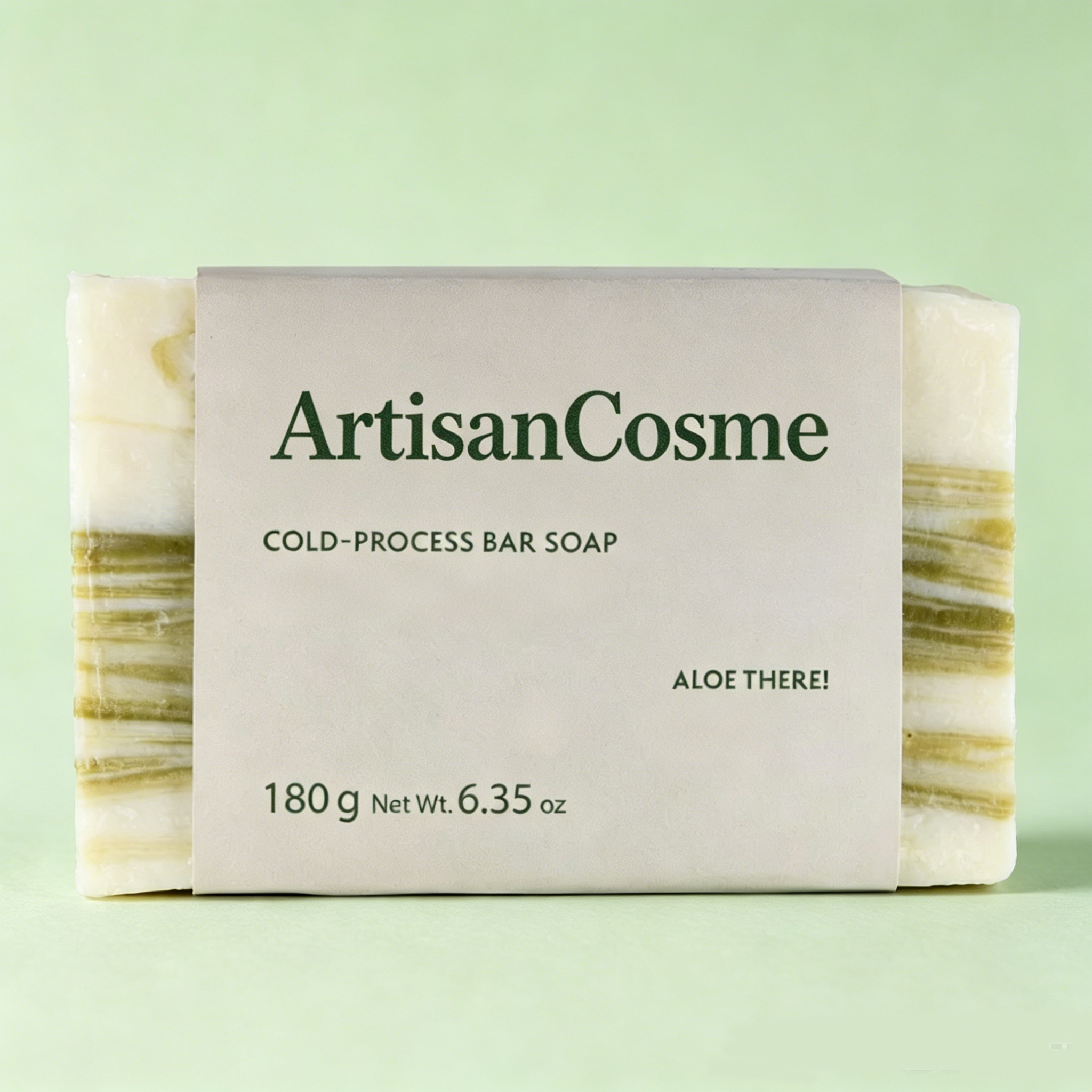 Private Label Natural Cold Process Bar Soap with Aloe, Rosemary, Hydrates & Soothes Skin, Fresh Fragrance