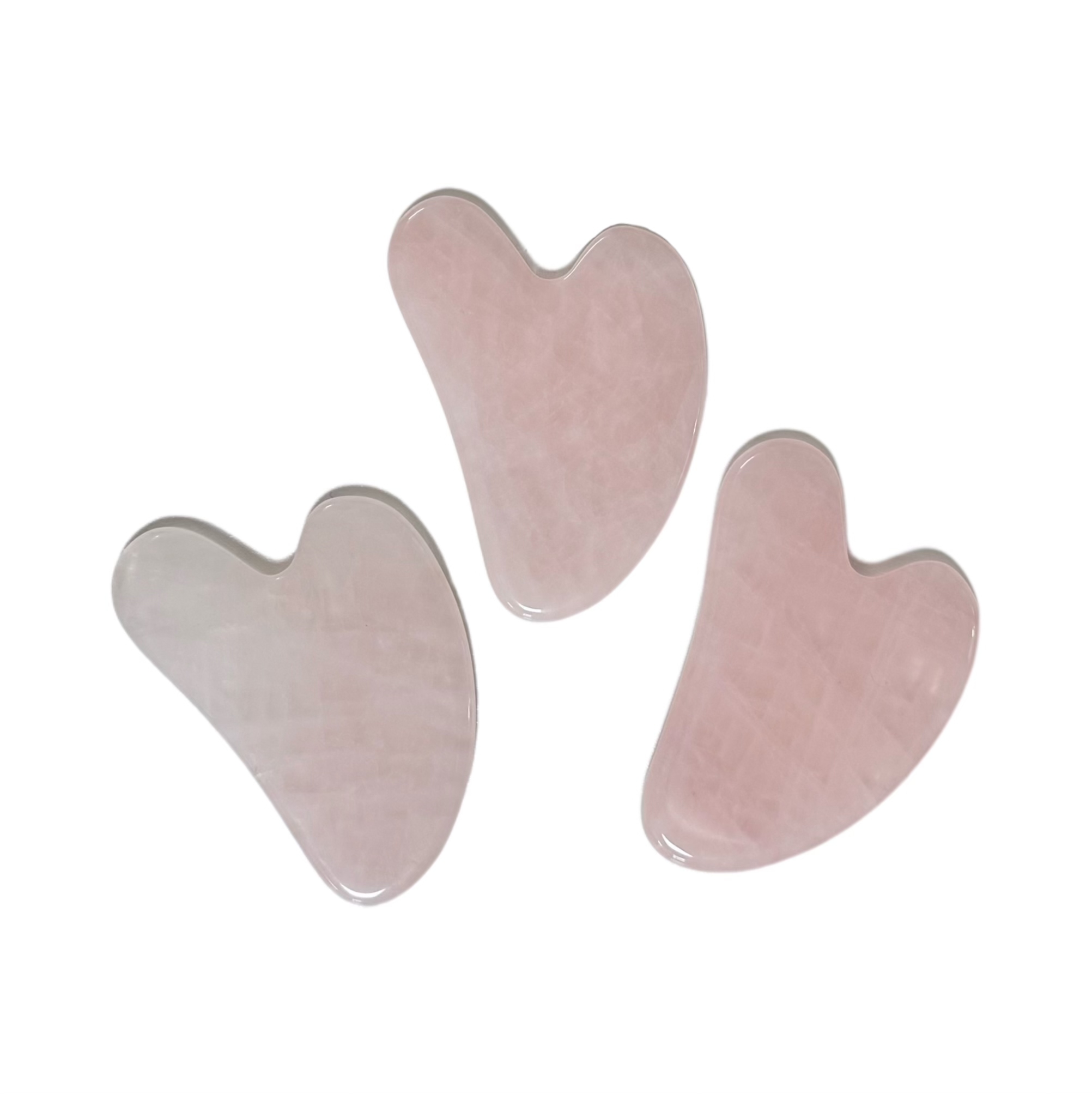 Factory Wholesale Heart Shaped Rose Quartz Face Lifting Beauty Tools Jade Gua Sha