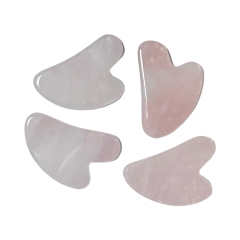 Factory Wholesale Heart Shaped Rose Quartz Face Lifting Beauty Tools Jade Gua Sha