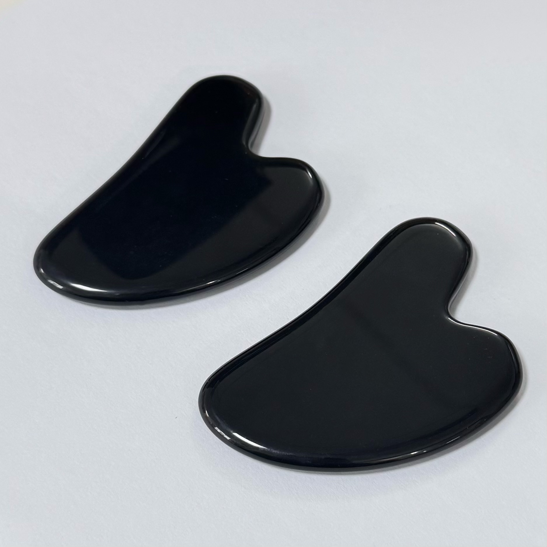 heart shaped skin care face up beauty tools black obsidian gua sha board