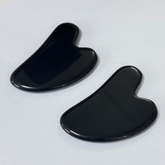 heart shaped skin care face up beauty tools black obsidian gua sha board