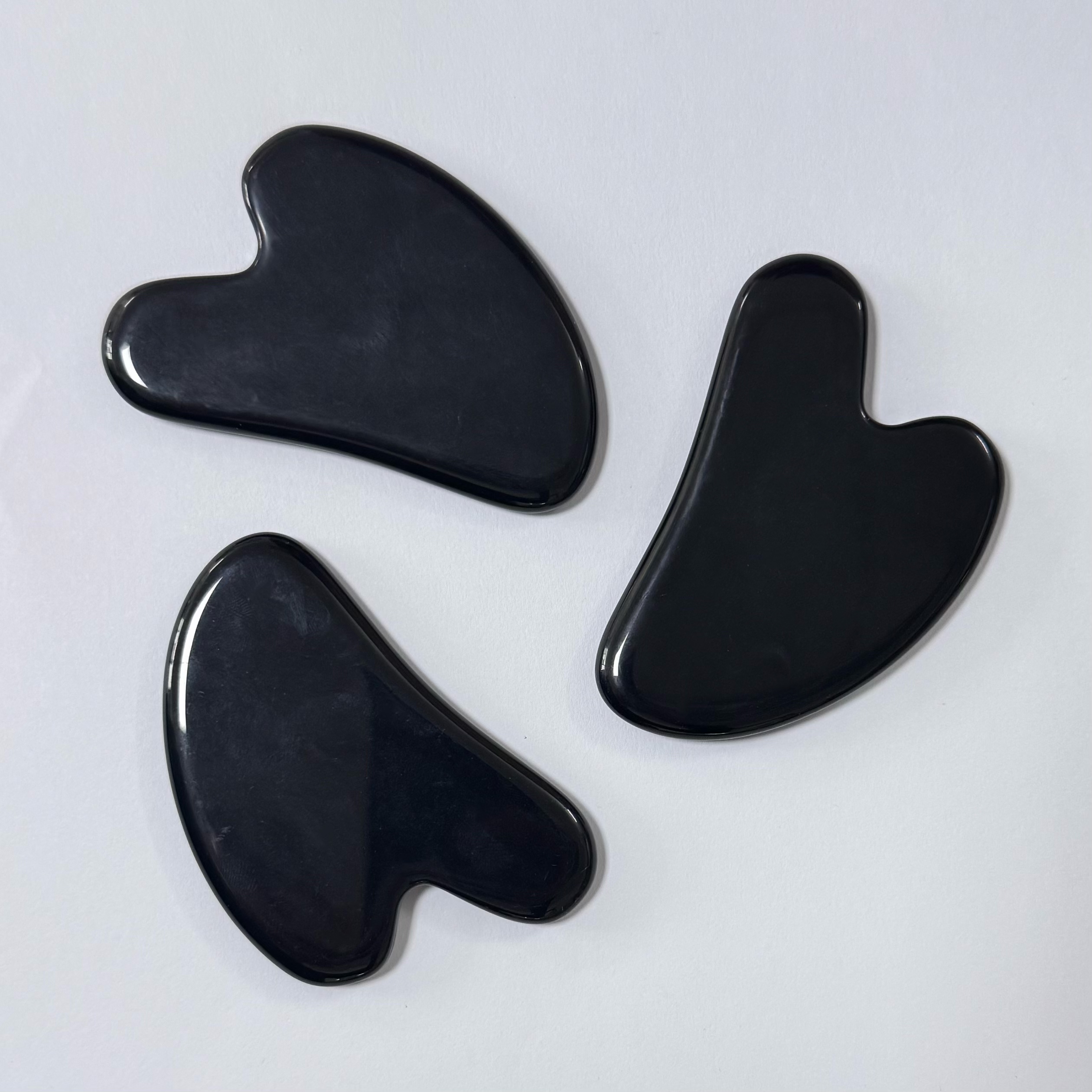 heart shaped skin care face up beauty tools black obsidian gua sha board