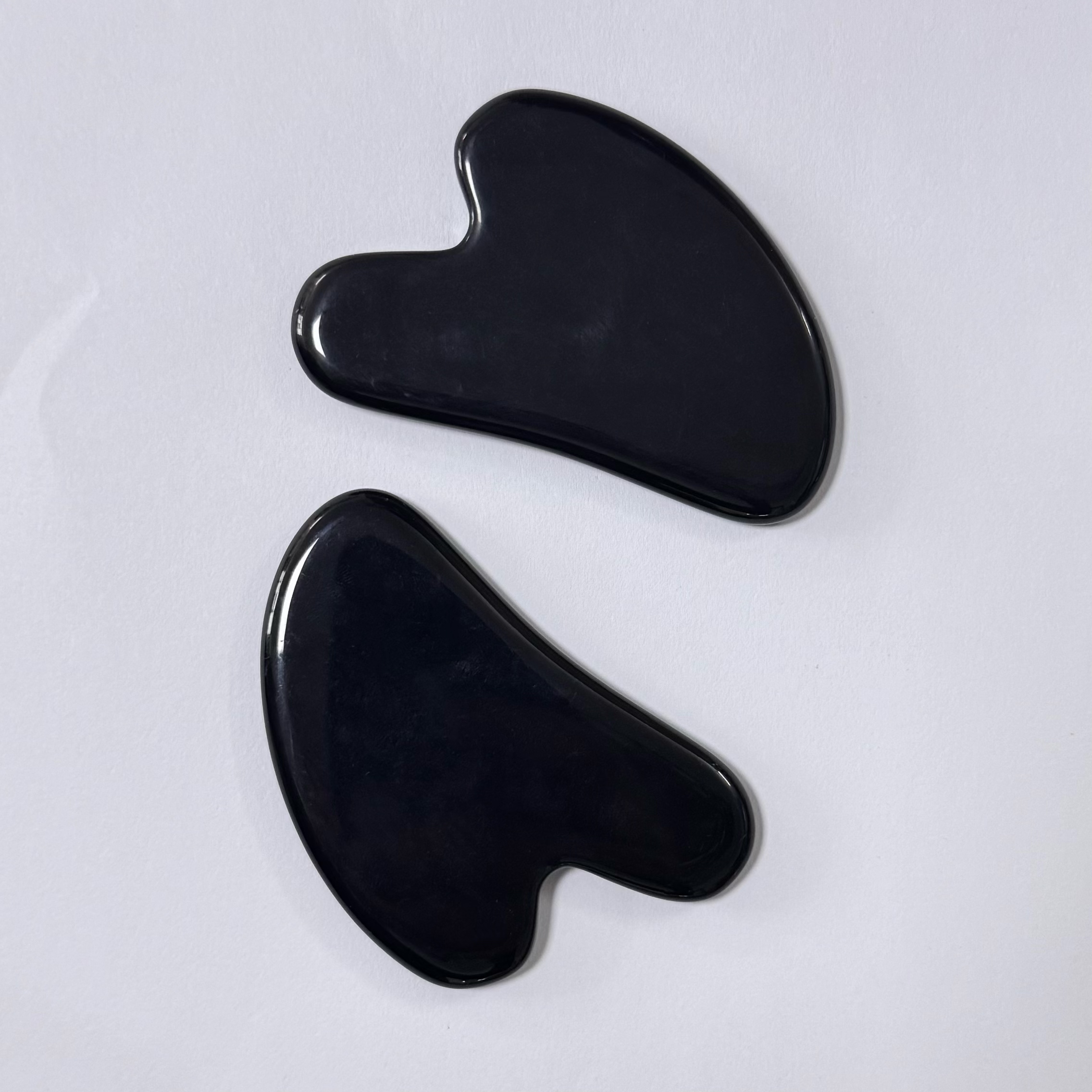 heart shaped skin care face up beauty tools black obsidian gua sha board