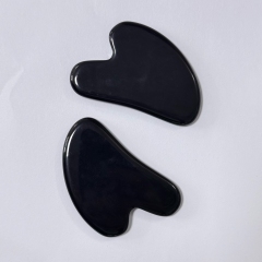 heart shaped skin care face up beauty tools black obsidian gua sha board