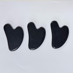 heart shaped skin care face up beauty tools black obsidian gua sha board