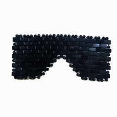Premium Black Obsidian natural cooling jade Relaxing Eye Cover