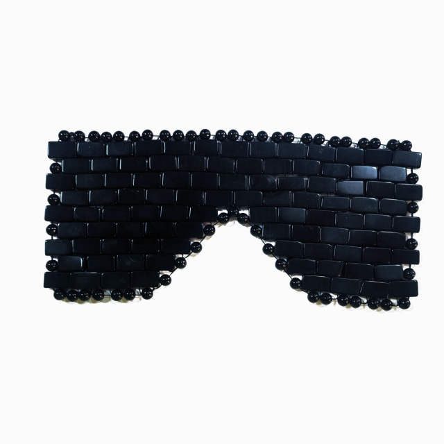Premium Black Obsidian natural cooling jade Relaxing Eye Cover