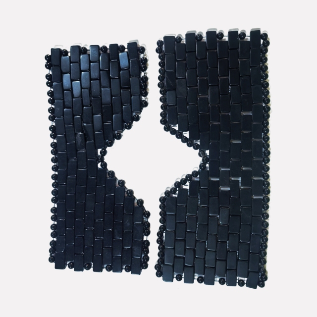 Premium Black Obsidian natural cooling jade Relaxing Eye Cover